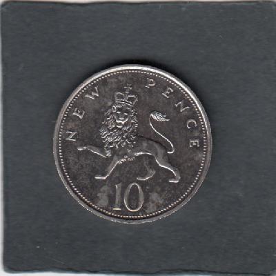 Beschrijving: 10 Pence ELIZABETH II